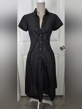 ROSTFREI by Anett Röstel Black Textured Ruched Midi Dress